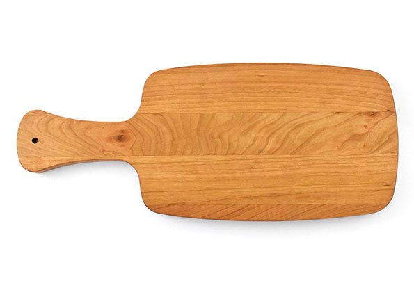 Small wood cutting board with handle