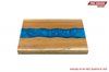 Small Teak wood & blue Epoxy cutting/serving board